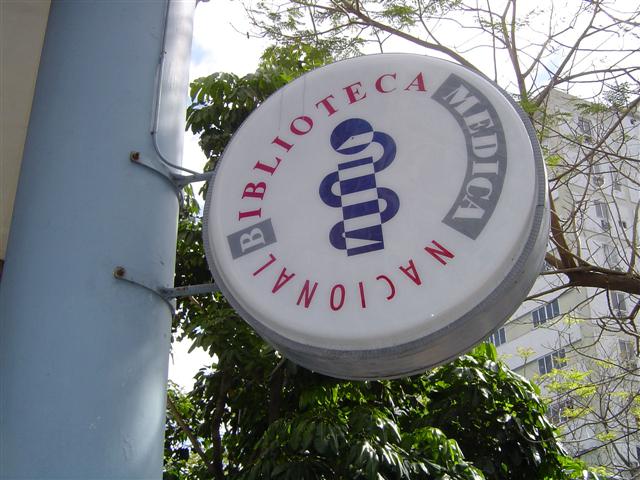 Anuncio- Logo de la Biblioteca Mdica Nacional de Cuba