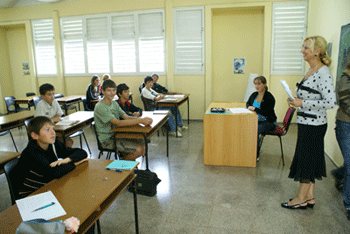 Clases en la escuela ucraniana, noviembre de 2008