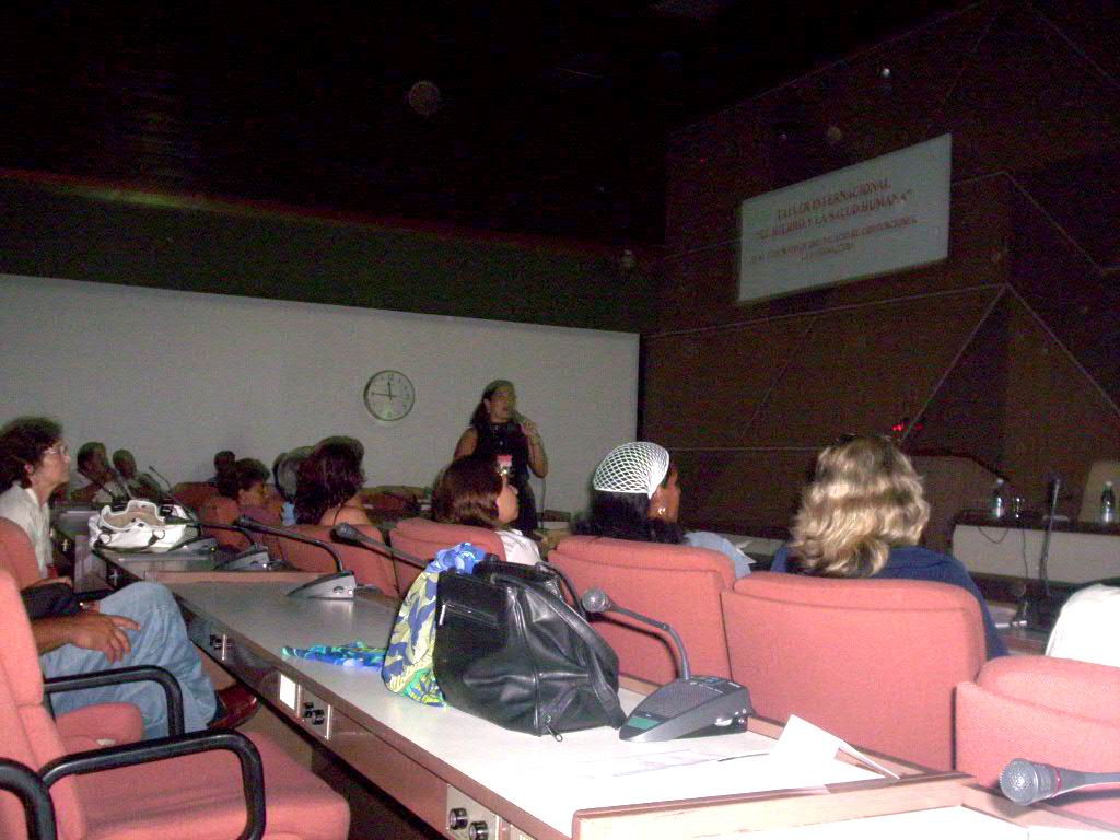 La MsC Mariela Forrellat, en el momento de la presentacin de una de sus conferencias.