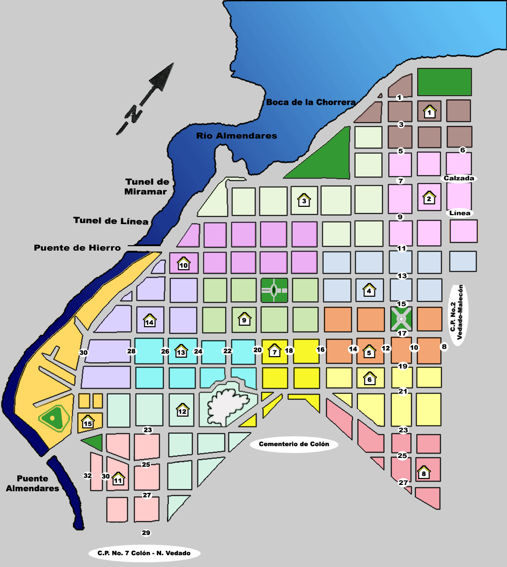 Mapa Area de Salud Vedado