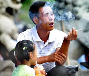 Nios expuestos al humo del tabaco