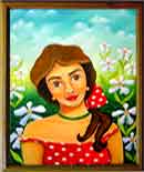 Muchacha con flores
