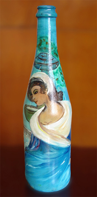 Botella decorativa