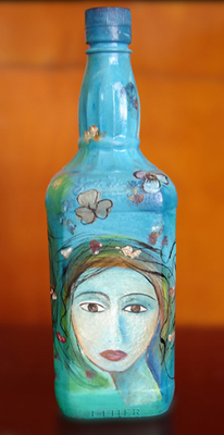 Botella decorativa