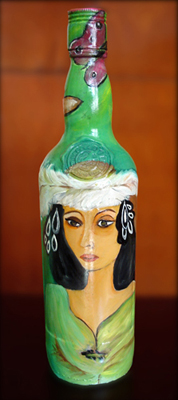 Botella decorativa